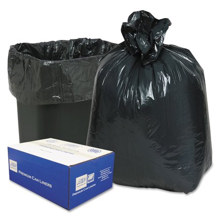 Classic 10 gal Trash Bags, 24 in x 23 in, Light-Duty, 0.6 mil, Black, 500 PK WEBB24